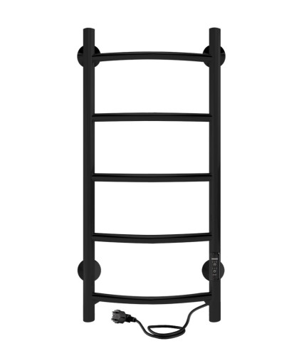 Полотенцесушитель электрический 700х300 INDIGO Arc Lux (LCALE70-30BRRt) универсальное подключение, черный