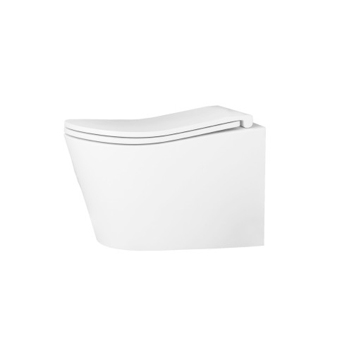 Эргономичный подвесной безободковый унитаз D&K Bamberg (DT1556516), с сиденьем микролифт