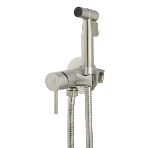 Смеситель для биде AQUEDUC (345732) с гигиеническим душем, сталь Смеситель для биде AQUEDUC (345732) с гигиеническим душем, сталь