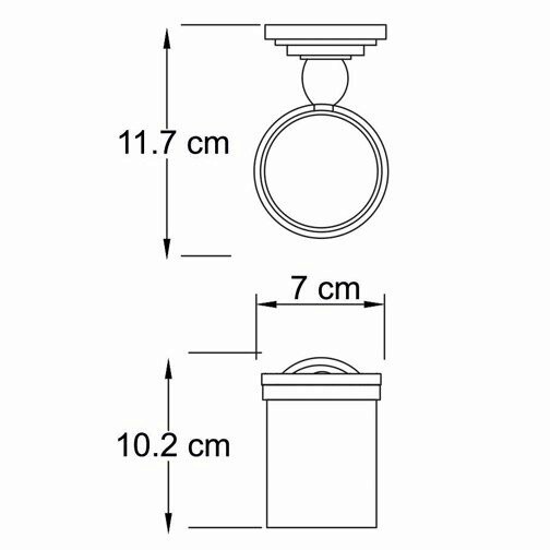 Подстаканник одинарный WasserKRAFT  Isar (K-7328) темная бронза Подстаканник одинарный WasserKRAFT  Isar (K-7328) темная бронза