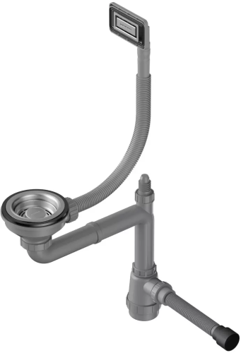 Арматура для одночашевых моек Omoikiri WK-1-UN-IN (4956777) с прямоугольным переливом, сталь