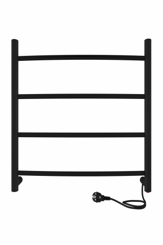 Полотенцесушитель электрический 500х500 INDIGO Arc (LCAE50-50BRR) универсальное подключение, черный