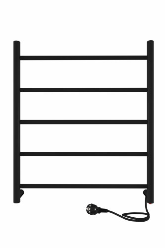 Полотенцесушитель электрический 600х500 INDIGO Line (LCLE60-50BRR) универсальное подключение, черный