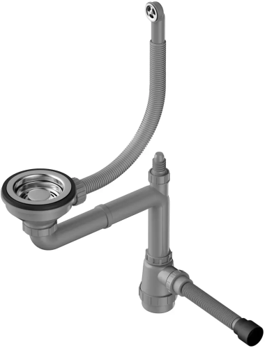 Арматура для одночашевых моек Omoikiri WK-1-R-IN (4956486) с круглым переливом, сталь