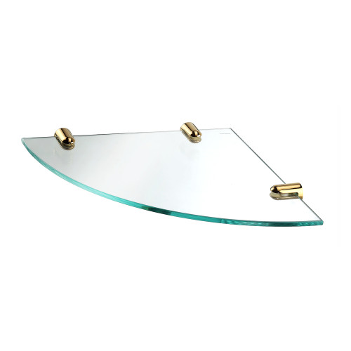 Полка стеклянная угловая WasserKRAFT (533PG) глянцевое золото