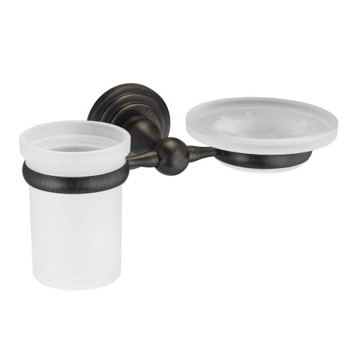 Держатель стакана и мыльницы WasserKRAFT  Isar (K-7326) темная бронза Держатель стакана и мыльницы WasserKRAFT  Isar (K-7326) темная бронза