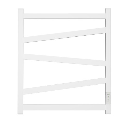 Полотенцесушитель электрический 500x600 POINT Феникс (PN15856W) диммер справа, белый