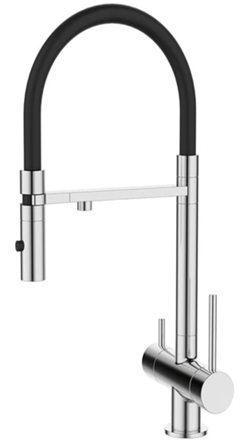 Смеситель для кухни с фильтром и гибким изливом DQ Kitchen (DA1462501Chrome) хром