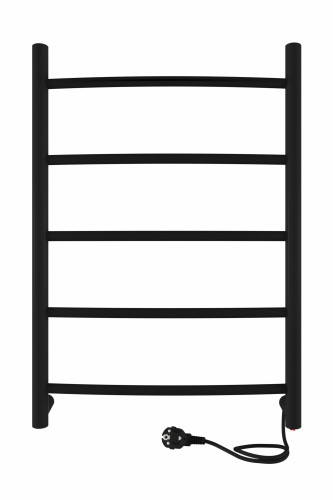 Полотенцесушитель электрический 600х400 INDIGO Arc (LCAE60-40BRR) универсальное подключение, черный