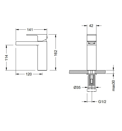 Смеситель для раковины Zeegres Z.TERNI (16033001)