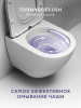 Подвесной безободковый унитаз ABELSBERG Arcade Ceramic (ARC60801WH) TornadoFlush и ультратонким сиденьем OneClick