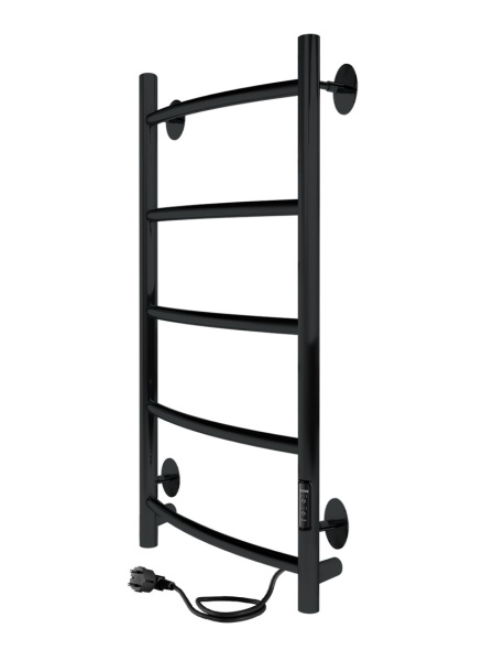 Полотенцесушитель электрический 800х400 INDIGO Arc Lux (LCALE80-40BRRt) универсальное подключение, черный