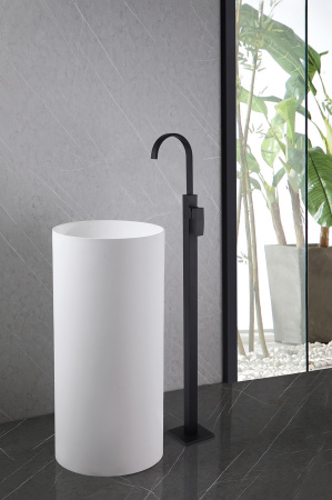 Напольный смеситель для раковины ABBER Wasserfall (AF8640B) черный матовый