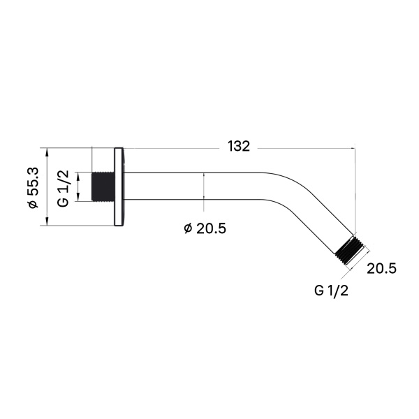 Кронштейн для верхнего душа IDDIS Built-in Shower Accessories (001MINSi61)