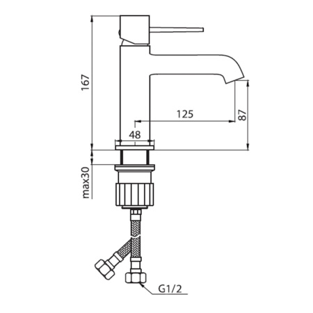 Смеситель для раковины DAMIXA серия Sirius (860210000), хром