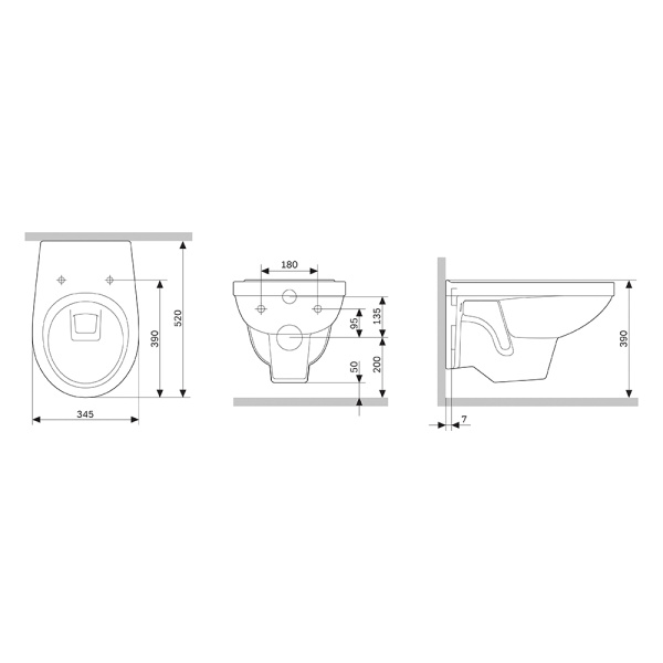 Унитаз подвесной Damixa Jupiter (DX77C1738SC) с сиденьем микролифт