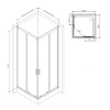 Душевой уголок 90х90  Am.Pm Gem (W90G-403-090BT) без поддона, черный