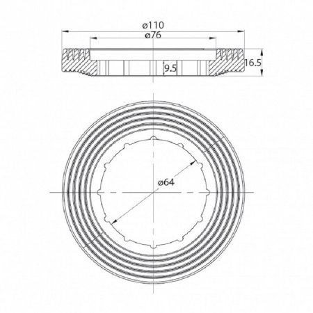 Арматура смывная IDDIS (F012400-0004)