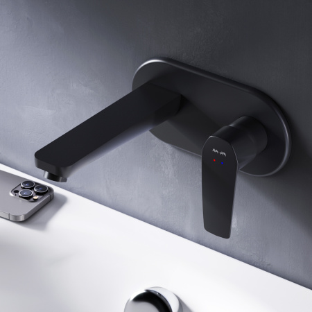 Смеситель для раковины, монтируемый в стену Am.Pm Gem (F90A72222) черный