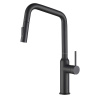 Смеситель для кухни Timo Saona (2386/03FL) с выдвижной лейкой, черный