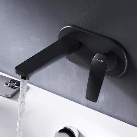 Смеситель для раковины, монтируемый в стену Am.Pm Gem (F90A72222) черный