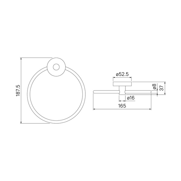 Полотенцедержатель кольцо IDDIS Sena (SENSSO0i51)