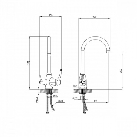 Смеситель для кухни с каналом для фильтрованной воды IDDIS Oldie (OLDBRF0i05), бронза