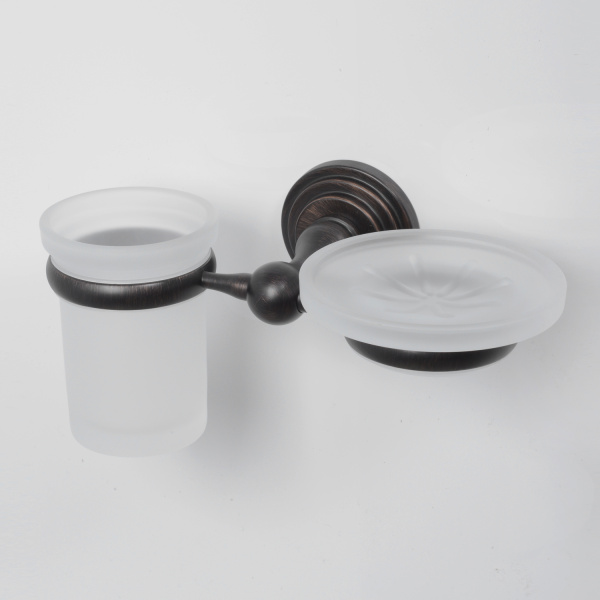 Держатель стакана и мыльницы WasserKRAFT  Isar (K-7326) темная бронза Держатель стакана и мыльницы WasserKRAFT  Isar (K-7326) темная бронза