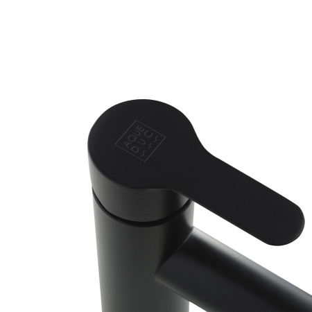 Смеситель для раковины AQUEDUC (345327) с фиксированным изливом, черный