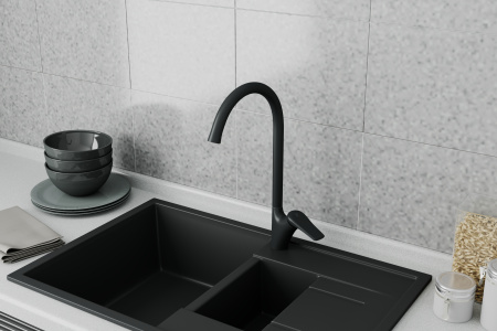 Смеситель для кухни RUSH Nevis (NE1735-22black) черный