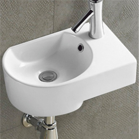 Раковина подвесная настенная MELANA (320347L) круглая, белая