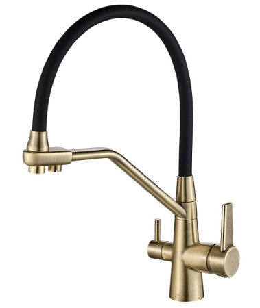 Смеситель для кухни ZORG Steel Hammer (SH 903-6 BRONZE) с подключением к фильтру, бронзовый
