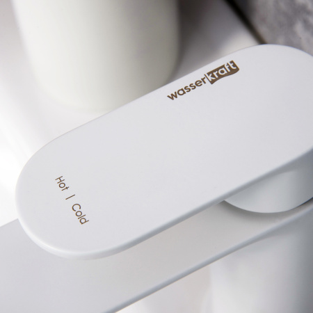 Смеситель для накладной раковины WasserKRAFT Mindel (8503H) белый матовый