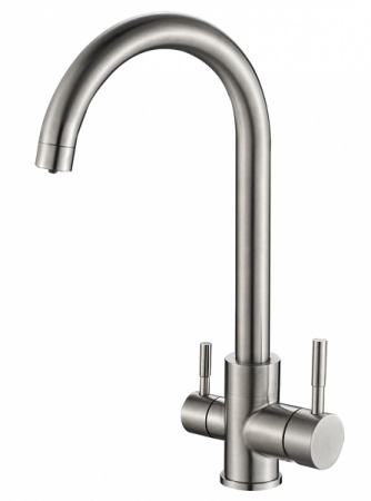 Смеситель для кухни с подключением к фильтру ZORG Steel Hammer (SH 713 INOX)