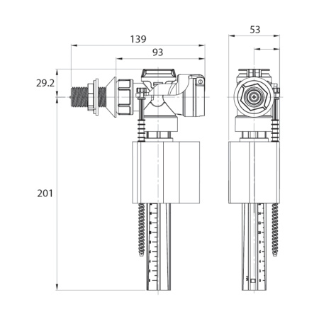 Арматура смывная IDDIS (F012400-0005)
