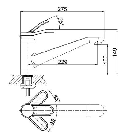 Смеситель для кухни DK Venice.Rialto (DA1062341)