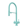 Смеситель для кухни OMOIKIRI Kanto (4994425) с подключением к фильтру и выдвижной лейкой, бирюзовый