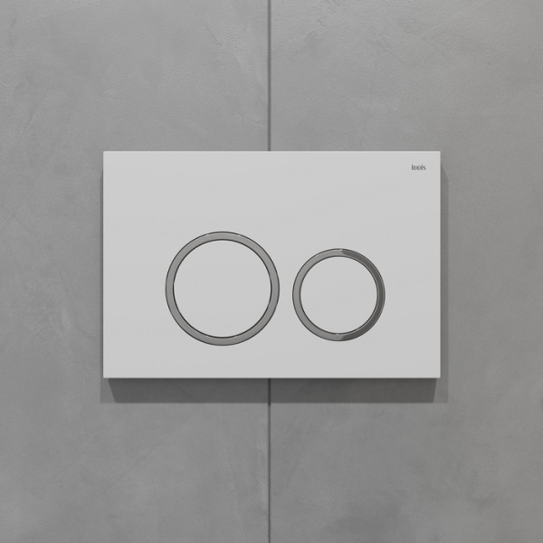 Клавиша смыва универсальная 003 IDDIS Unifix (UNI03WCi77), белая