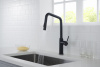 Смеситель для кухни Timo Saona (2386/03FL) с выдвижной лейкой, черный