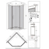 Душевое ограждение 90х90 см Damixa Skyline 5-corner (DX35WG-405-090MT) без поддона