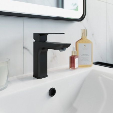 Смеситель для раковины IDDIS Slide (SLIBL00i01) черный матовый