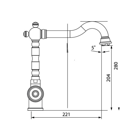 Смеситель для кухни IDDIS Oldie (OLDBRL0i05), бронза Смеситель для кухни IDDIS Oldie (OLDBRL0i05), бронза