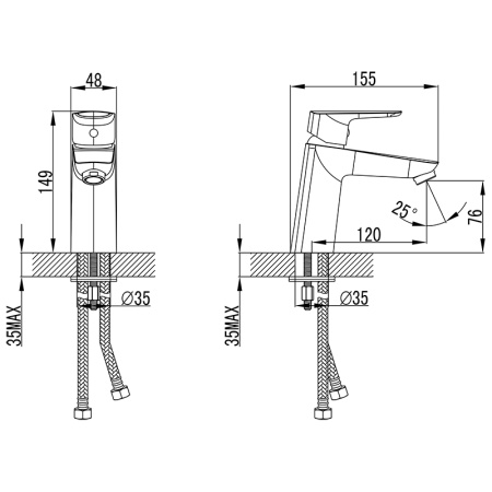 Смеситель для умывальника IDDIS Vibe (VIBSB00i01)
