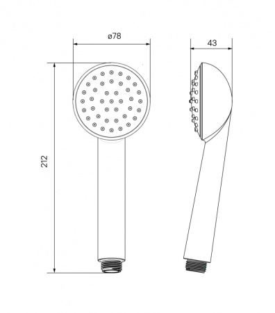 Душевая лейка MILARDO Niagara (NIA1F78M18)