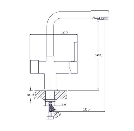 Смеситель для кухни RUSH Gozo (MS9035-31) с подключением к фильтру