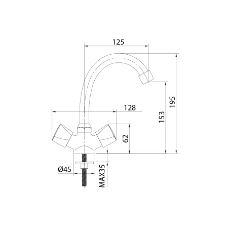 Смеситель для умывальника MILARDO Tring (TRISB00M01)