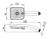 Лейка душевая 3-функциональная, LEMARK LM8054C