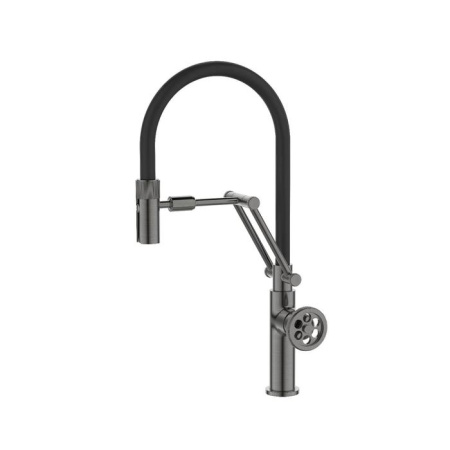 Смеситель для кухни с гибким изливом IDDIS Grange (GRAGMFLi05), графит