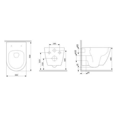 Унитаз подвесной DAMIXA Apollo (DX22C1700SC) безободковый, с сиденьем микролифт