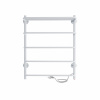 Полотенцесушитель электрический 600х500 INDIGO Hit (LHE60-50WMR) универсальное подключение, с полкой, белый